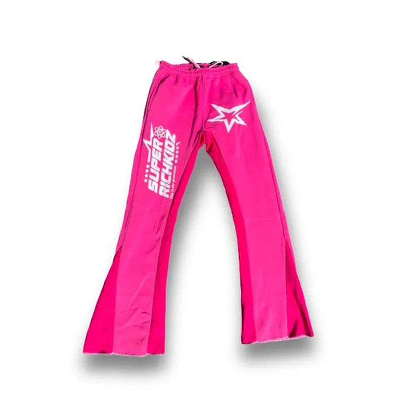 Lässige Hose mit geradem Bein und Buchstabendruck – Retro-Street-Sporthose mit lockerer Passform für Männer und Frauen in mehreren Farben_voghion.com