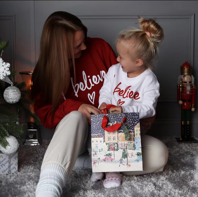Modische Familienkleidung für den Innenbereich, rot, Neujahrskleidung, Weihnachtskleidung für Mutter und Tochter_voghion.com