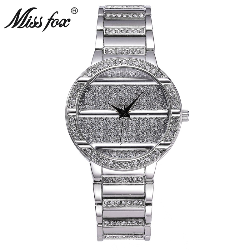 Creative European Business Quartz Watch Imported Movement Alloy Diamond Double Press Steel Buckle Fashion Quartz Watch_voghion.com