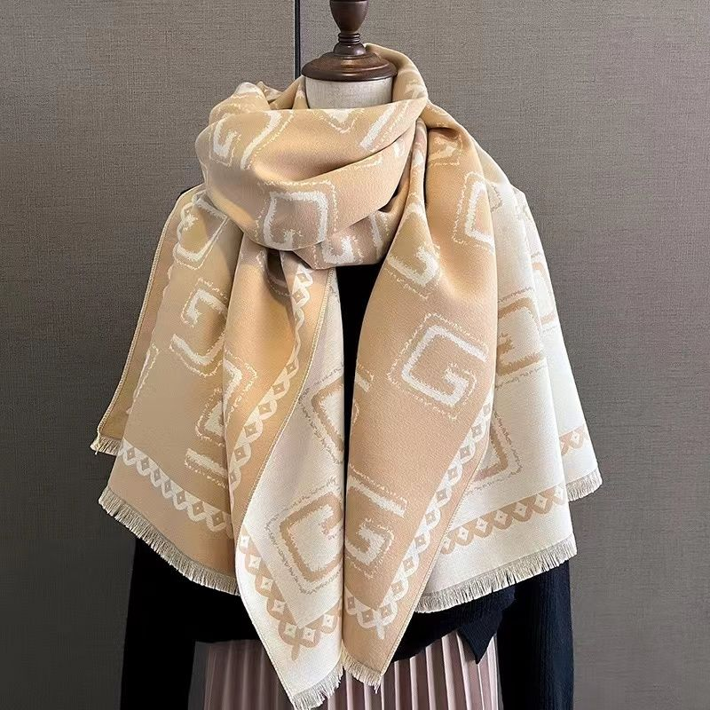 New Fashion Anti Cashmere Scarf for Women Confirmed Warm Temperament Student Couple Style Shawl Wrapped Over Winter_voghion.com