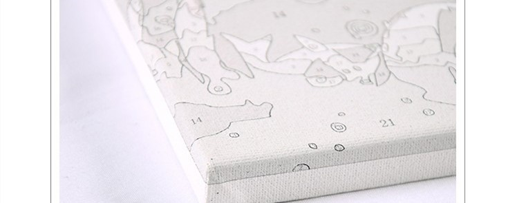 Pintura al óleo digital de zorro demonio para bricolaje, dibujos animados dibujados a mano en color para supermercado comercial_voghion.com