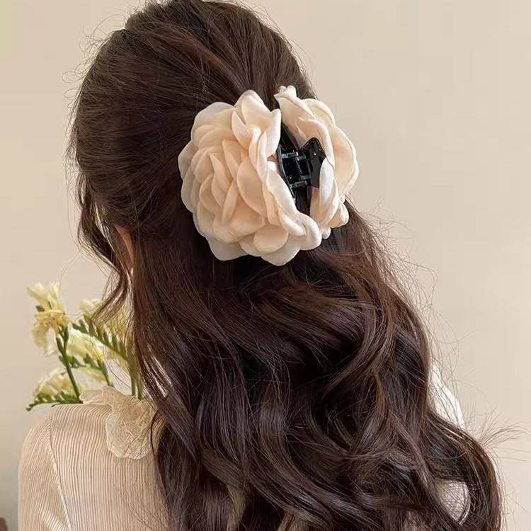 Agrafă de păr Sweet Rose pentru femei cu temperament avansat, cu model inversat de rechin, agrafă de păr, accesoriu personalizat pentru pălării_voghion.com