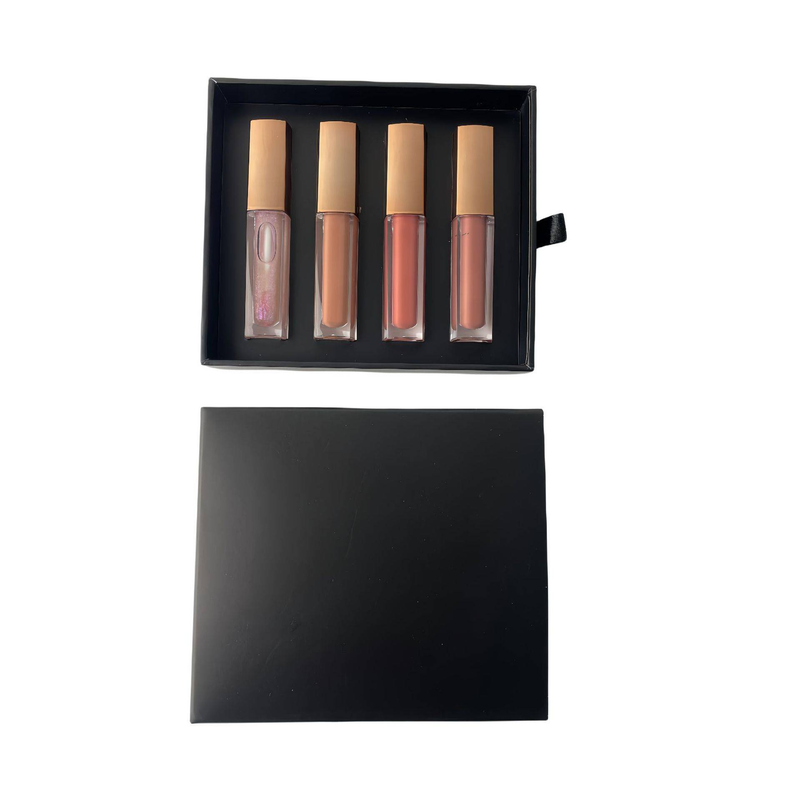 4-farbiger Lipgloss-Lippenstift mit Antihaftbeschichtung und mattem Finish_voghion.com