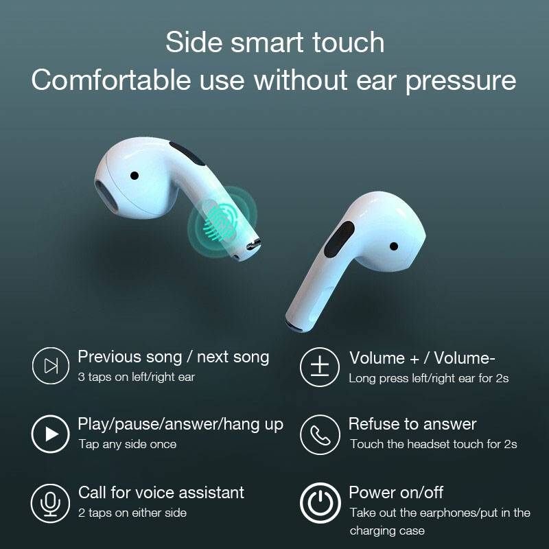 Pro 4 TWS Kabellose Kopfhörer, Kopfhörer-kompatibles wasserdichtes Headset mit Mikrofon für IOS und Android Pro4-Ohrhörer_voghion.com