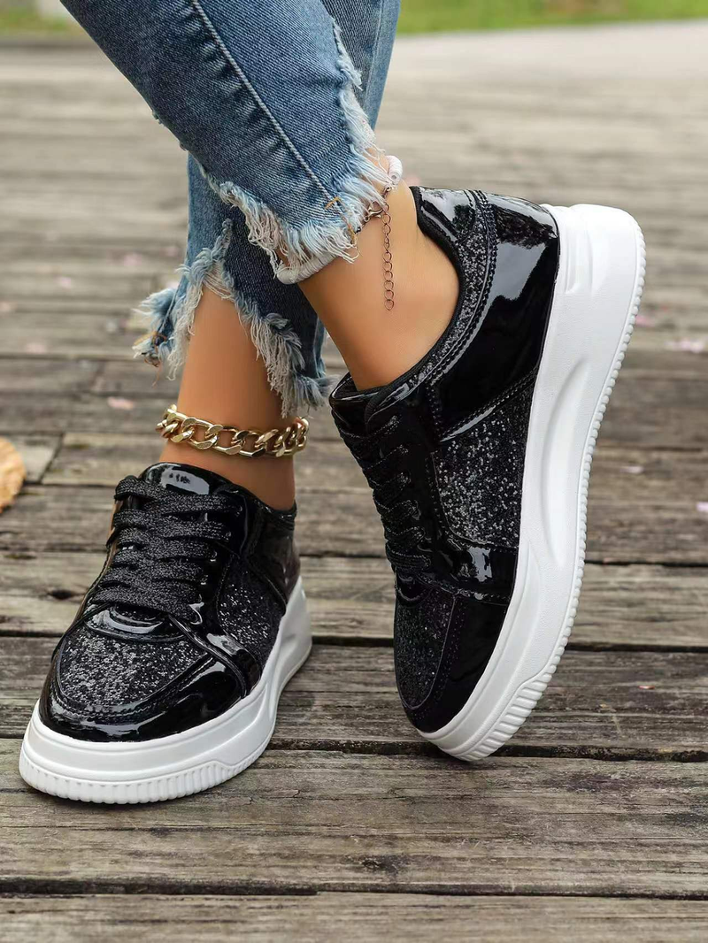Spring and Autumn New Cool Plate Fashion Casual Large Women's Lace up Thick Bottom Casual Shoes in Stock Le Fu Shoes_voghion.com