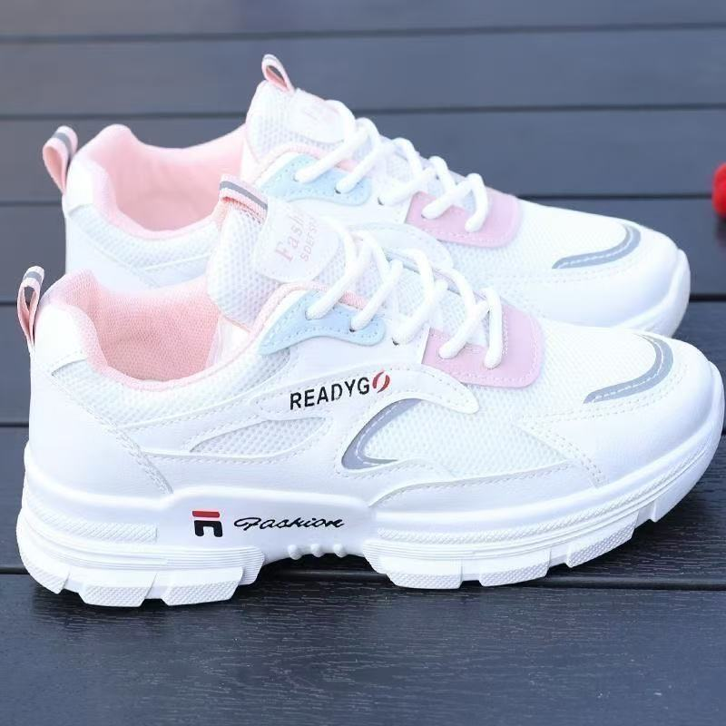 Scarpe sportive coreane primavera/autunno 2024, scarpe casual versatili da donna, scarpe da ginnastica traspiranti per studenti, scarpe da corsa piatte_voghion.com