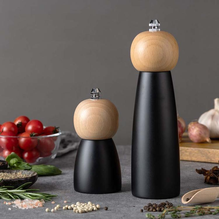 Round Head Manual Pepper Mill Ceramic Core Kitchen Tool_voghion.com