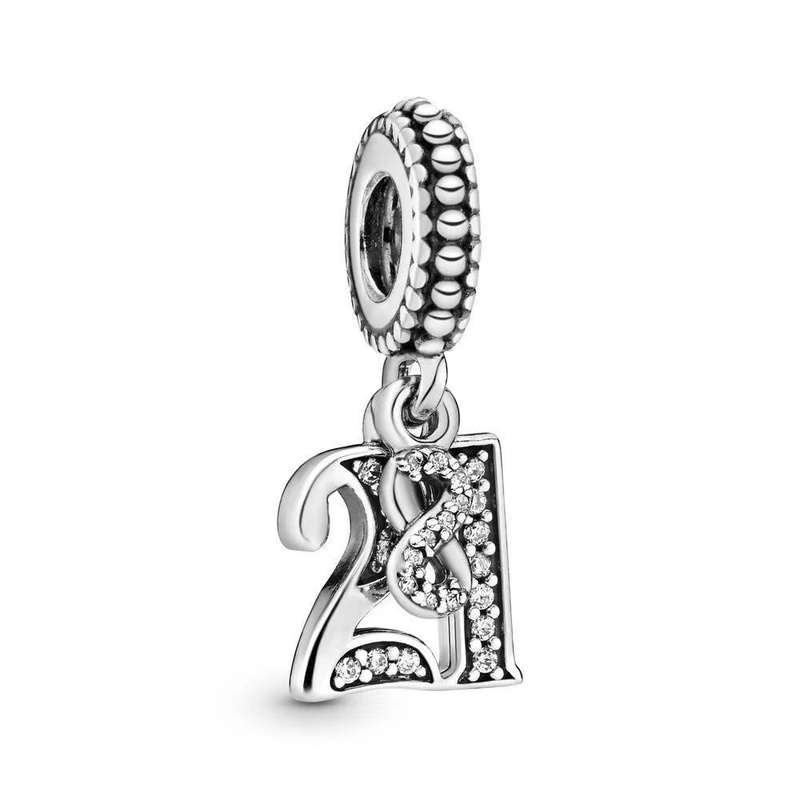 Gioielli da donna - Elegante bracciale in rame bianco con ciondoli con numeri di anniversario, accessori fai da te con perline alla moda per strati eleganti_voghion.com