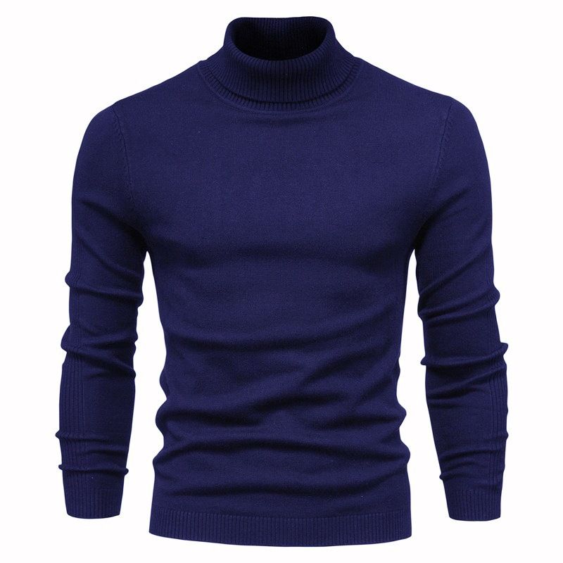 New Men's Sweaters For Autumn And Winter, Including Base Layer Sweaters, Slimming High-neck Casual Knitted Sweaters And Thread Sweaters_voghion.com
