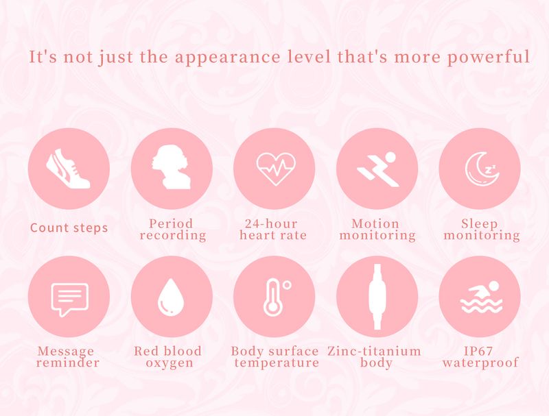 F81 Orologio sportivo alla moda da donna con cinturino intelligente_voghion.com