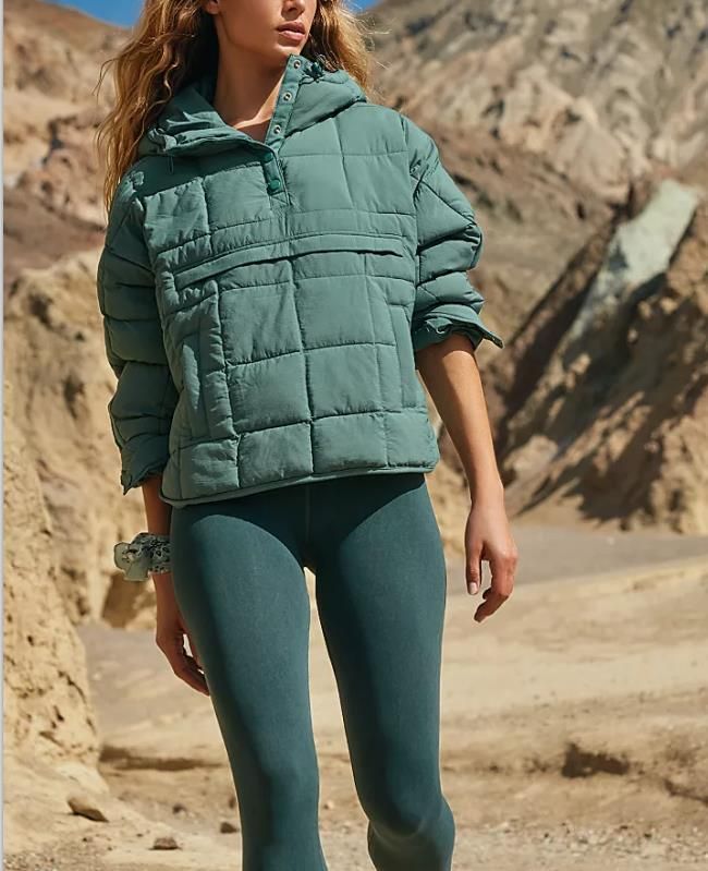 Piumino unisex in cotone con cappuccio - Pullover leggero e pieghevole con tasche, 16 colori (bianco, nero, rosa, verde pavone)_voghion.com