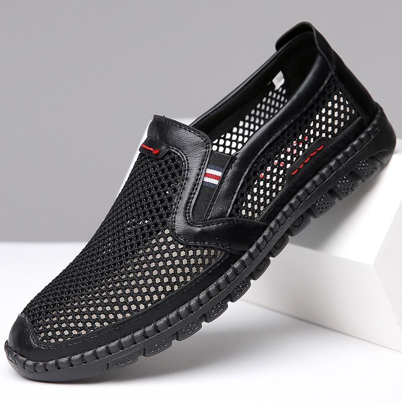 Men's Breathable Casual Shoes - Lightweight Slip-On Loafers With Soft Sole & Mesh Design For Everyday Comfort_voghion.com
