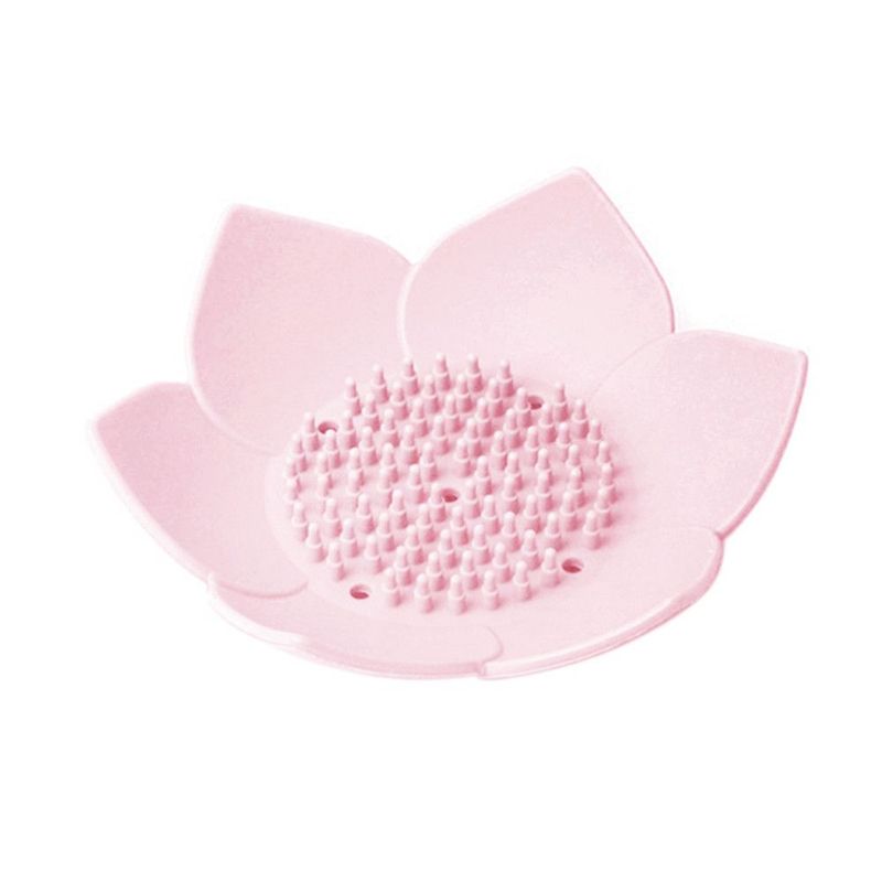 3 pezzi in silicone scatola scolapiatti portasapone piatto a forma di loto accessori per il bagno_voghion.com