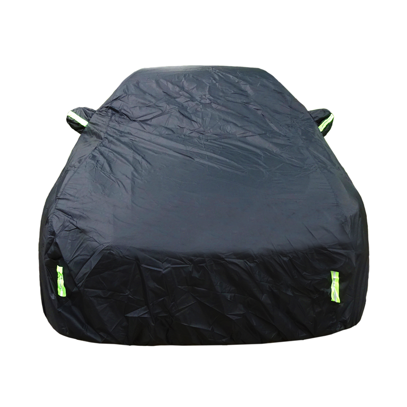 Universal-Vollabdeckung für SUV/Limousine, wasserdicht, für den Außenbereich, Schutz vor Sonne, Regen und Schnee, UV-Schutz, Reißverschluss-Design, schwarze Autoabdeckung, S-XXL_voghion.com