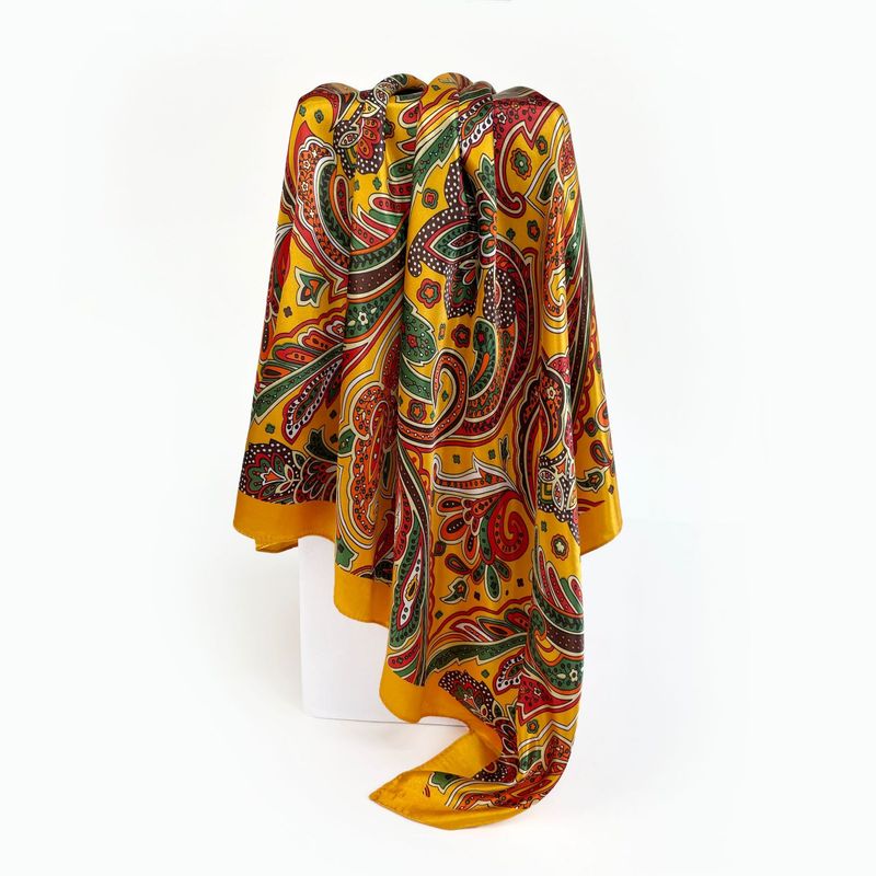 Muslim headscarf Classic Purple Cashew Scarf Women's Square Serding Muslim Headscarf Scarf_voghion.com