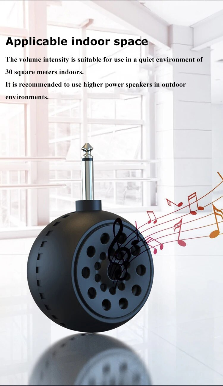 Mini-Bluetooth-Lautsprecher, kabellose Musik-Soundbox, tragbarer Lautsprecher mit 6,35-mm-Adapter für elektrische Gitarre_voghion.com