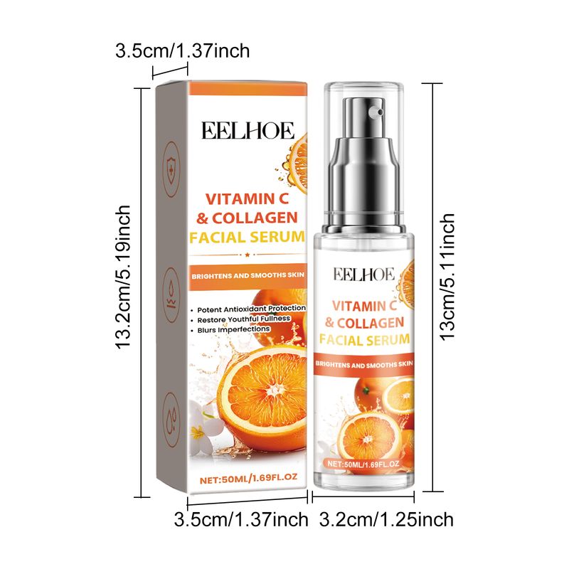 Eelhoe Vitamin C Collagen Facial Essence, Hydrating And Moisturizing Smooth Day And Night Hydrating Facial Essence_voghion.com