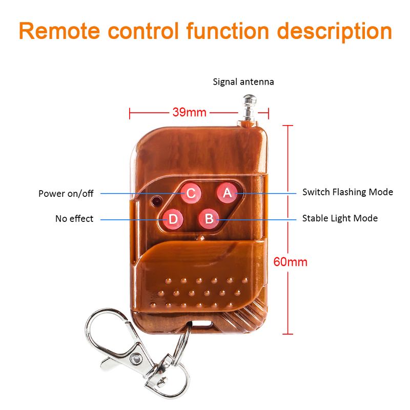 8 In 1 LED Emergency Strobe Lights For Truck Vehicle Warning Flashing Caution Light Grilles DRL Police Wireless Remote_voghion.com