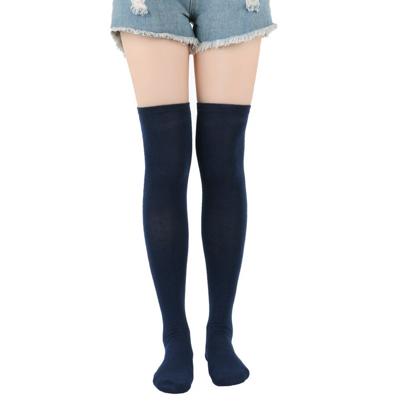 Unisex Solid color over knee socks Student long socks Dance socks Ladies show Sock Dance party high socks_voghion.com