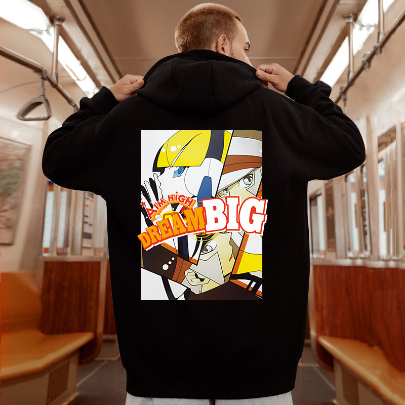 Kapuzenpullover für Herrenbekleidung und bequemer, lässiger Fleece-Kapuzenpullover mit Aufdruck_voghion.com