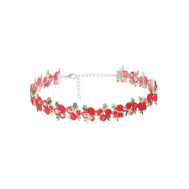 Collana con ciondolo a forma di foresta in pizzo, stile super immortale, con fiore, girocollo corto, per donna_voghion.com