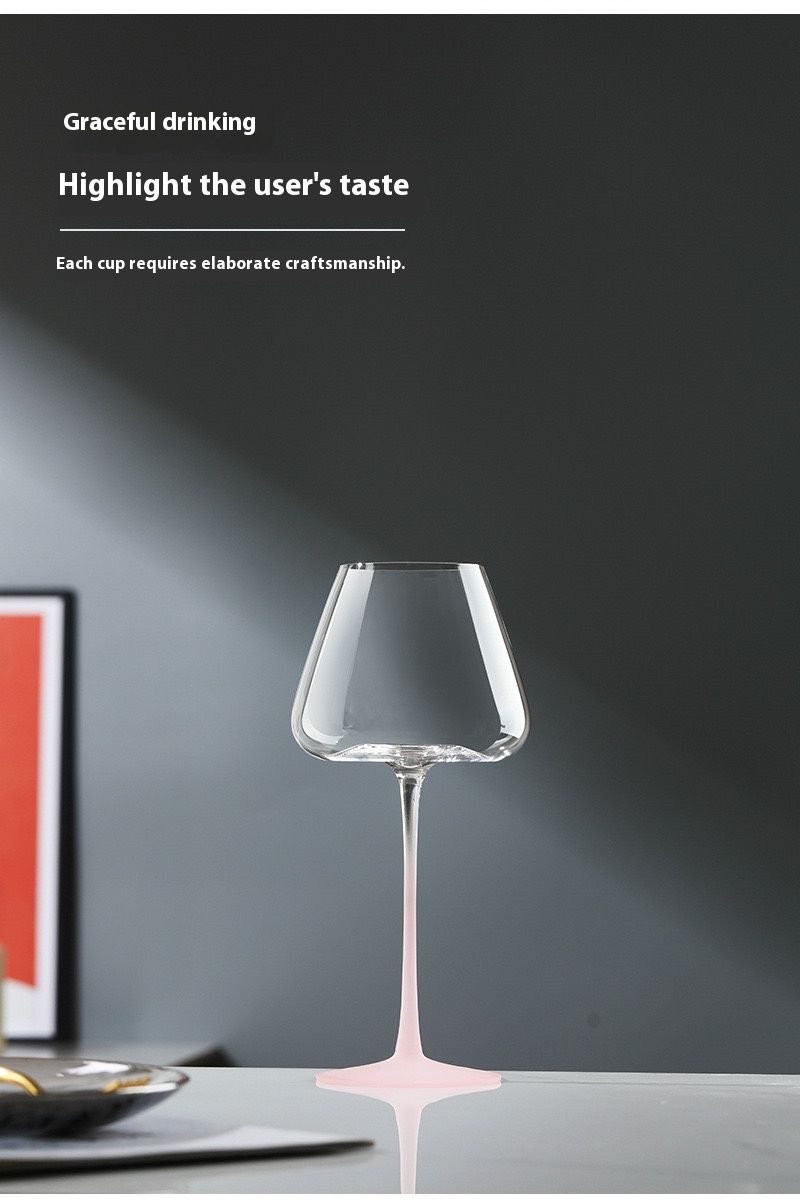 Bourgogne rött vin hem high-end gradient rosa kreativa Bordeaux högfotsglas, glas_voghion.com
