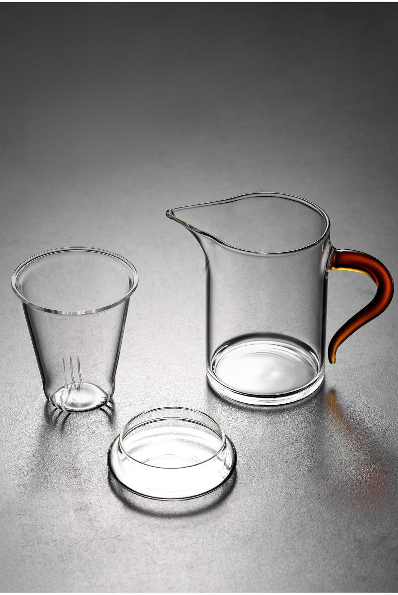 Teiera per la casa, resistente alle alte temperature, teiera in vetro pieno, vaso per fiori, tazza da tè nero, separazione tè-acqua_voghion.com