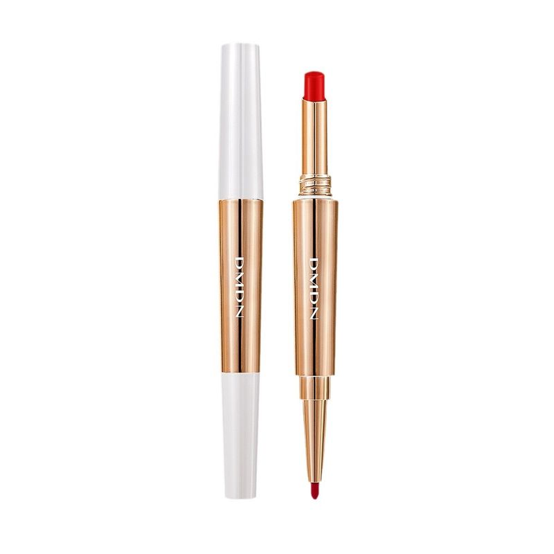 Batom clareador fosco aveludado, delineador labial antiborras com dupla face e óleo, cosméticos_voghion.com