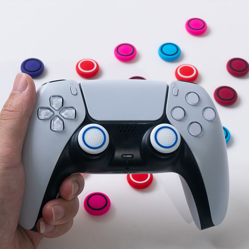 Xinweiqing 4 Stéck komfortabelt Grip Spot Design enk Passform verbessert Reibung Silikon Spillkonsol Joystick Schutzhülle_voghion.com