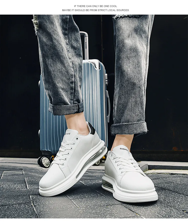 Height Increasing Fashion Brand Sneakers Men Casual Soft Comfortable Pu Leather Breathable Flats Shoes for Man tenis_voghion.com