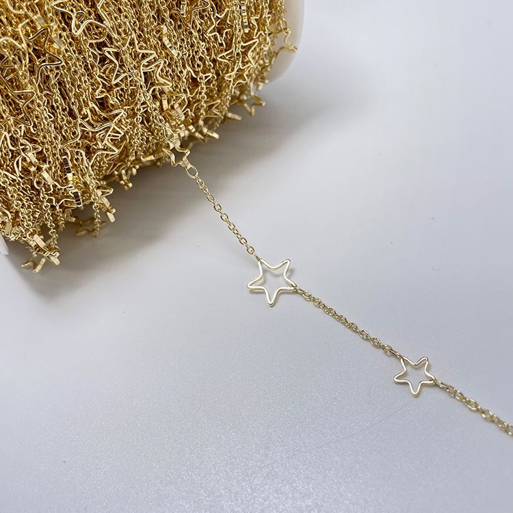 Chaîne Belcher en cuivre de 1 m Chaîne d'accessoires de bijoux de 1 m_voghion.com
