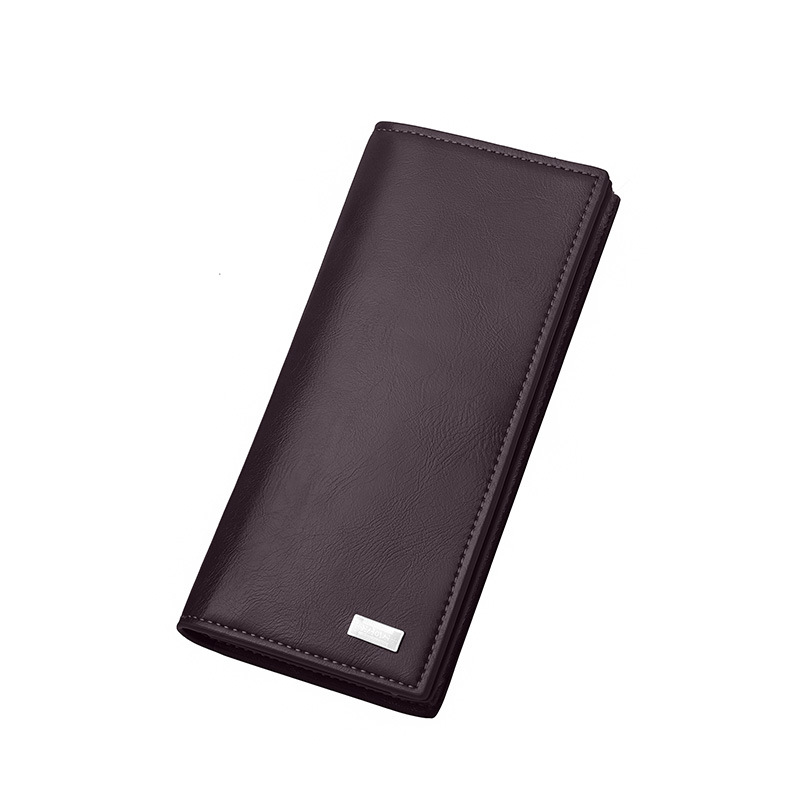 Hot Sale Men's Fashion Long Wallet Soft Leather Money Clip Large Capacity Phone Bag Multiple Slots Card Holder_voghion.com