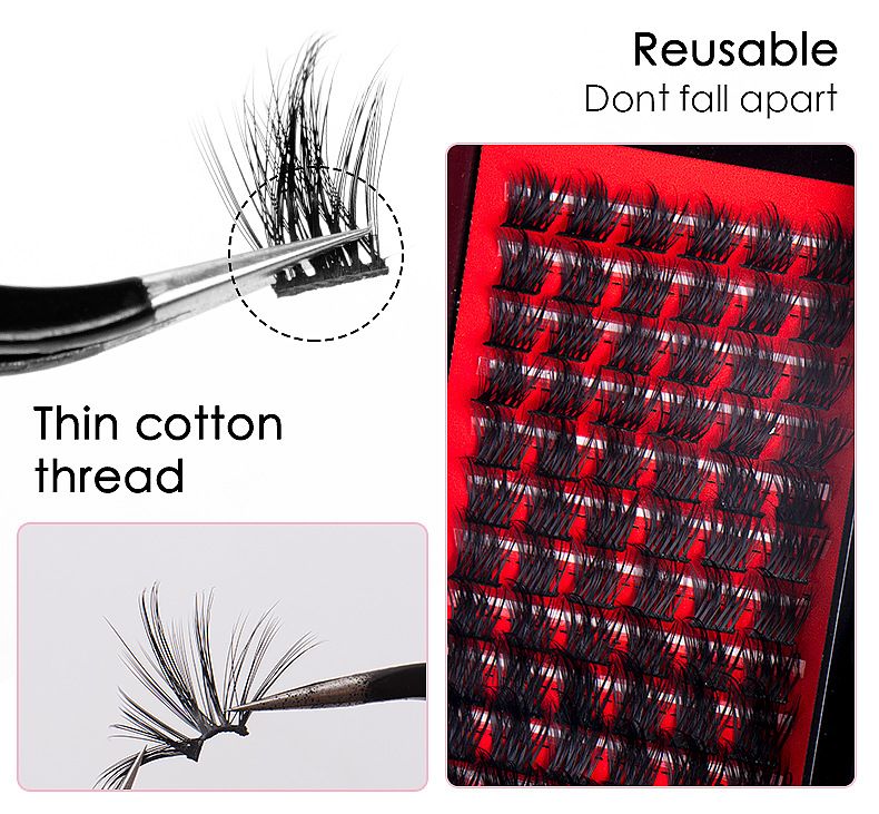 Sztuczne rzęsy Nowe sztuczne rzęsy Pojedyncze klastry Duża pojemność Codzienny makijaż Przeszczep rzęs_voghion.com