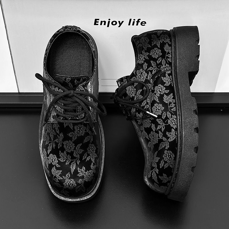 Chaussures basses décontractées en cuir pour jeunes hommes, nouvelle collection automne 2025, célébrités d'Internet_voghion.com