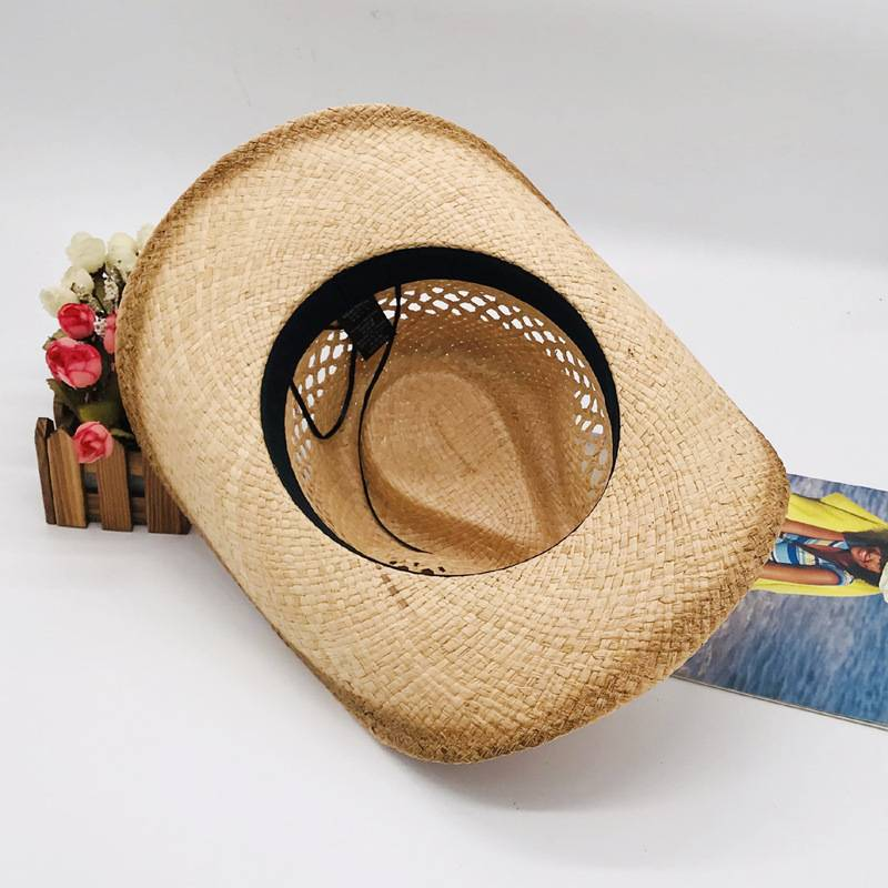 Hot selling heren en dames raffia Western cowboyhoed zonnehoed strandhoed strohoed_voghion.com