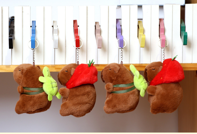 Capybara pendant capy guinea pig plush toy bag pendant doll rag doll capybara capybara doll_voghion.com