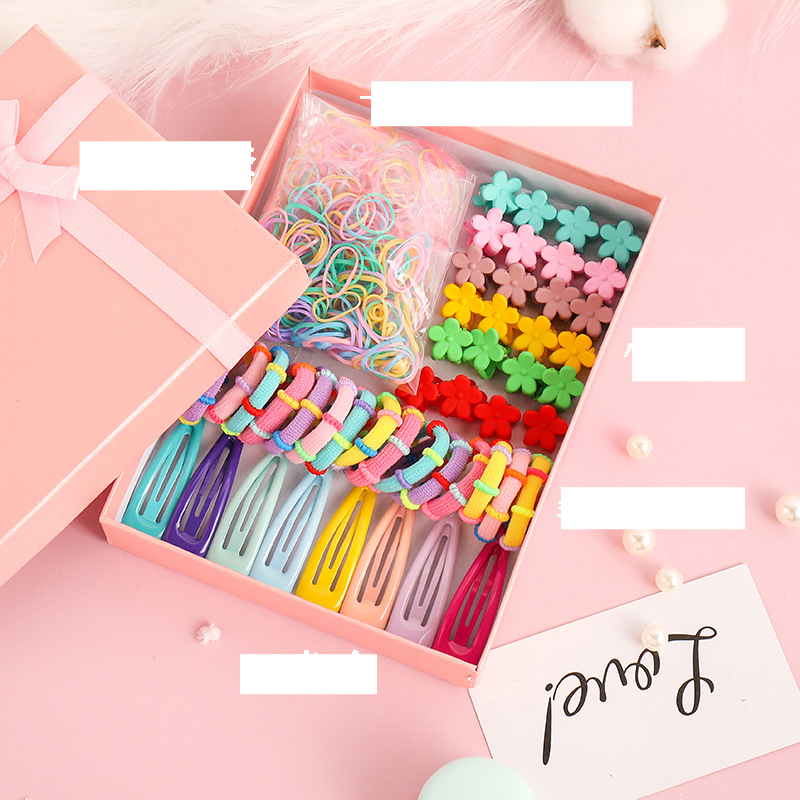 Coffret cadeau d'accessoires pour enfants avec serre-tête en épingle à cheveux simple pour enfants et bébés_voghion.com