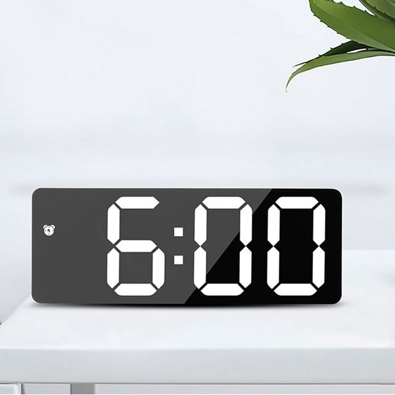Alarm Clocks Creative Mirror Multi Function LED Makeup Mirror Battery Plug In Dual Purpose Alarm Clock_voghion.com