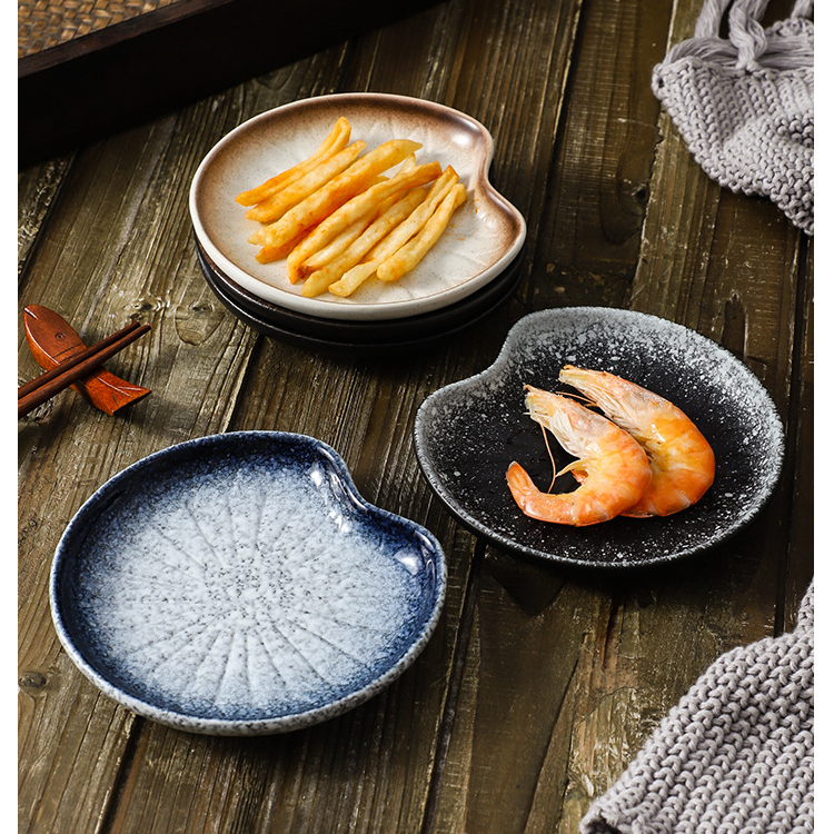 Dinner Plate Dessert Plate Cake Plate Ceramic Creative Snack Plate Tableware Bone Plate Afternoon Tea Melon Seeds Plate_voghion.com