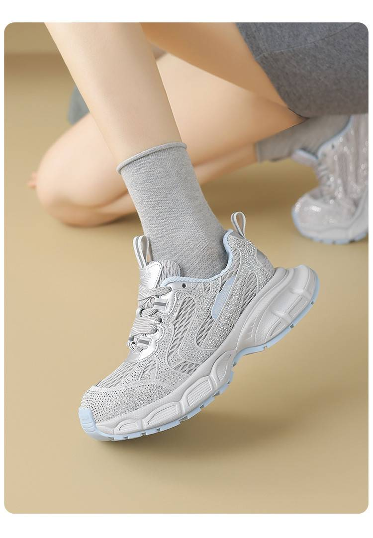 Cameido Women's Silver Ultra-Fine Round-Toed Casual Shoes For Daily Commuting_voghion.com