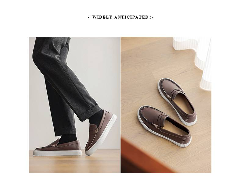 Sommer-Loafer, britische Freizeitschuhe, Herren-Lederschuhe, Bean-Schuhe, Schnürschuhe, im Internet bekannte und beliebte Herrenschuhe_voghion.com