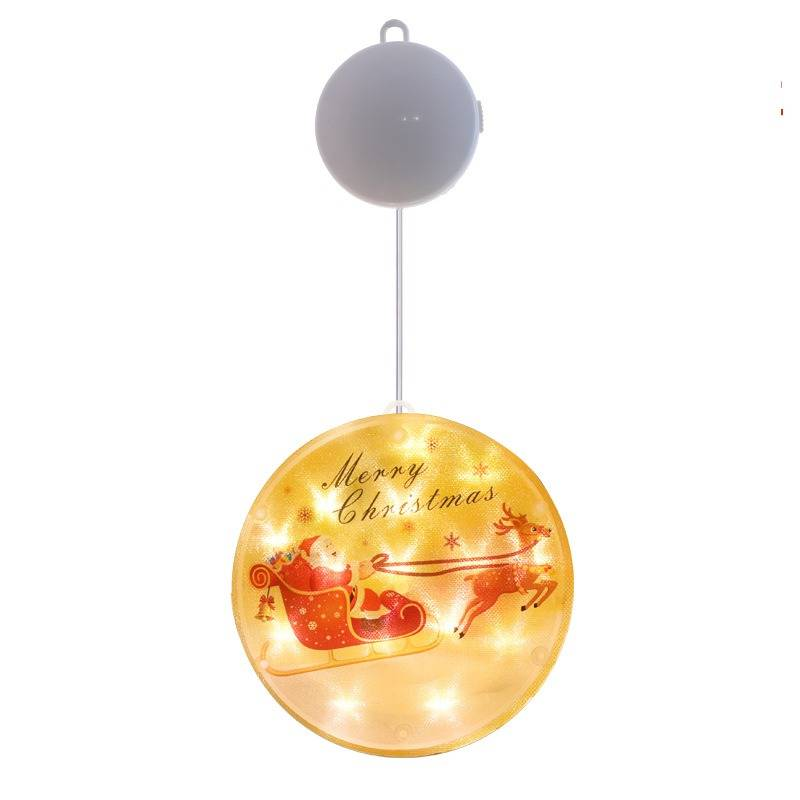 Luces navideñas LED con ventosa: luces de estrella para ventana a pilas para decoración navideña, guirnalda de luces festivas con 6 colores temáticos._voghion.com