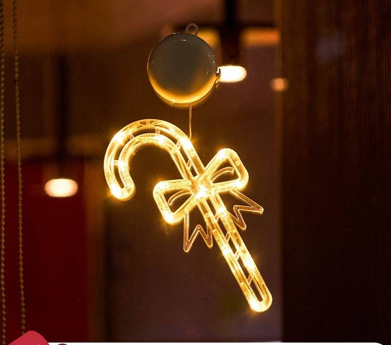 Decoraciones navideñas con luces LED: Papá Noel, campanas, copos de nieve, estrellas y más para decorar fiestas navideñas en casa._voghion.com
