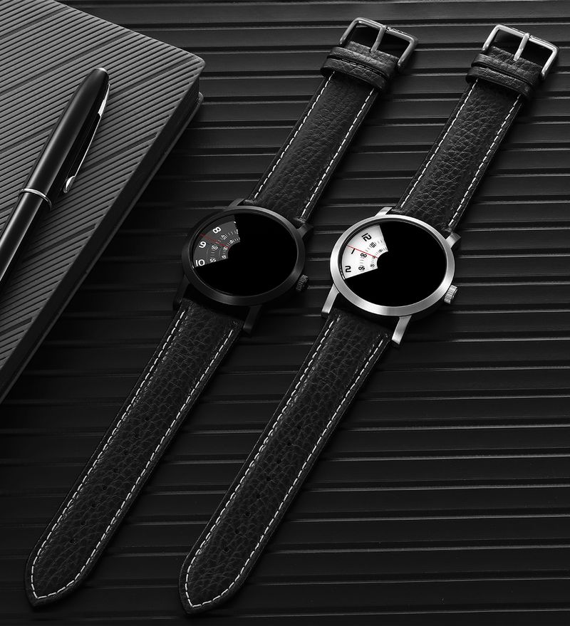 BERNY Men's Watch Personalized Turntable Quartz Watches For Men Black Dial Stainless Steel Case Business Sports Wristwatches_voghion.com