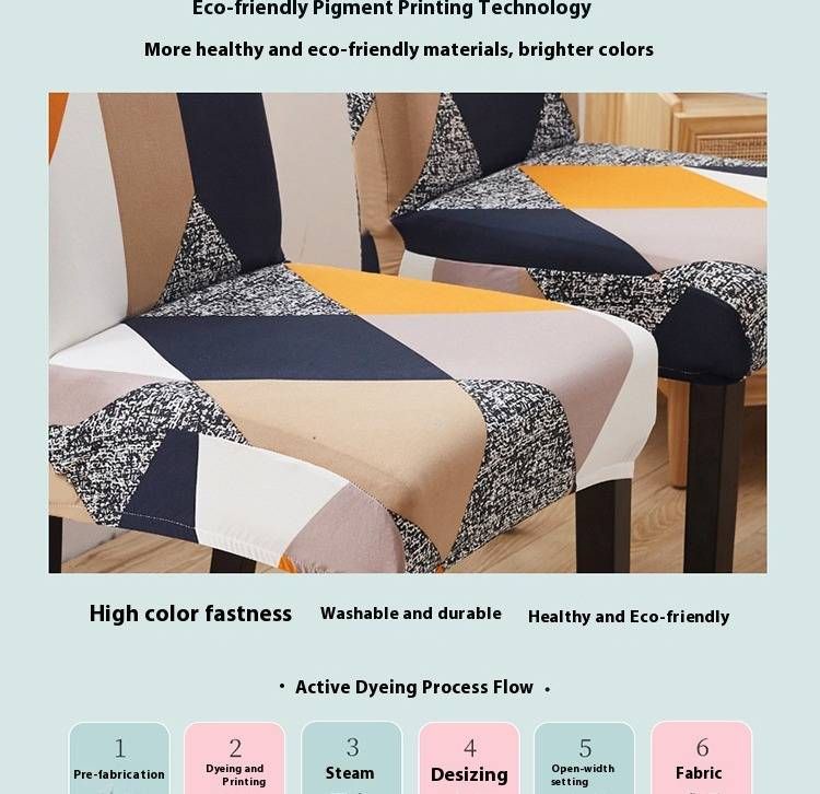 Set di fodere per sedie in elastan - Fodere elasticizzate moderne e minimaliste per sedie da pranzo e da ufficio (12 colori a tinta unita e a righe)_voghion.com