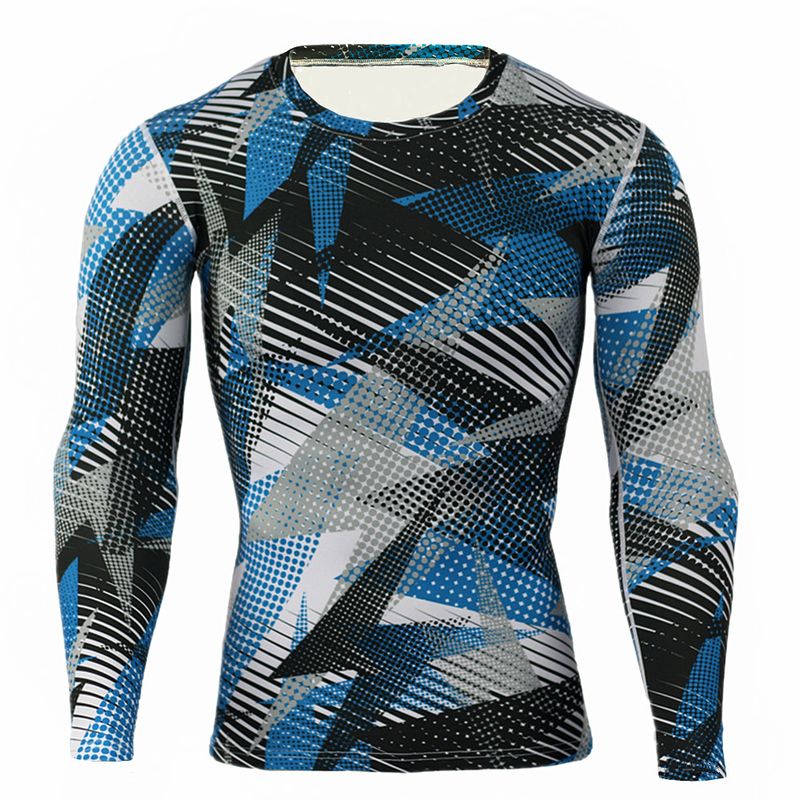 T-shirt da uomo a maniche lunghe da fitness a collo alto da uomo, da corsa, sportiva, a maniche lunghe, con cappuccio, elastica, ad asciugatura rapida, autunno e inverno_voghion.com
