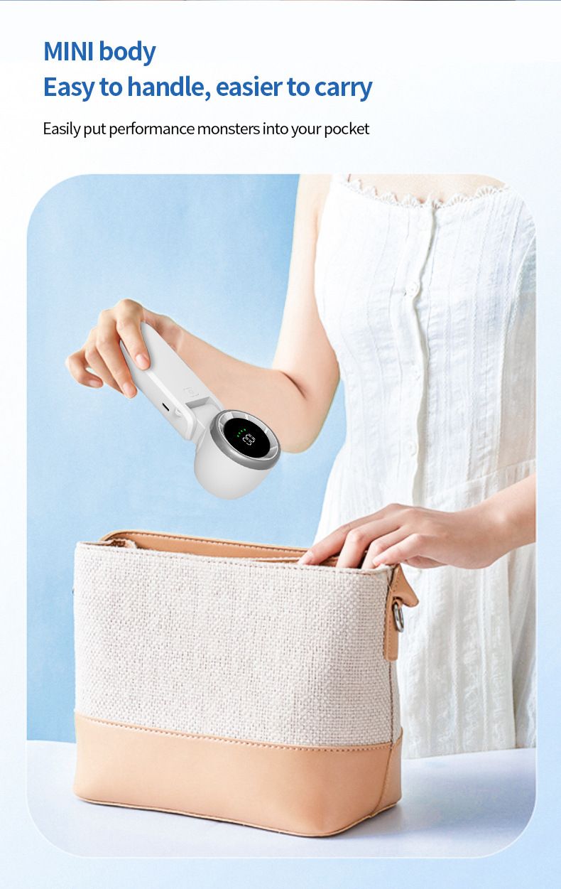 100-Speed Turbo Mini Fan - Foldable & Portable Neck/Handheld Fan With High Velocity Airflow (Rechargeable, Ultra-Quiet, 360° Adjustable)_voghion.com