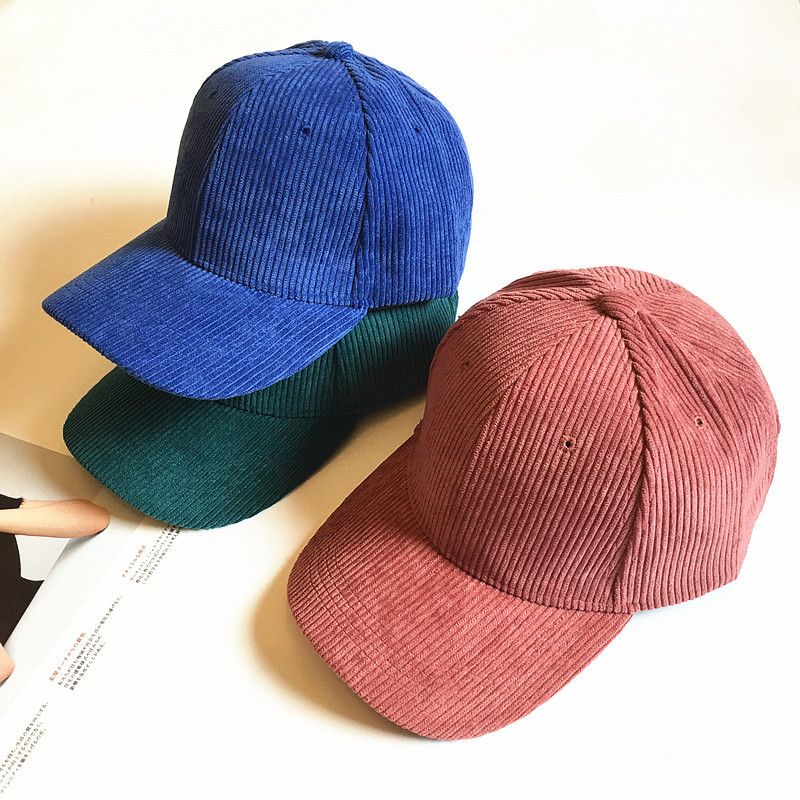 Otroška korejska različica enobarvne svetlobne žametne baseball kape za moške jesensko-zimske trendovske ujemajoče se nevtralne barve_voghion.com