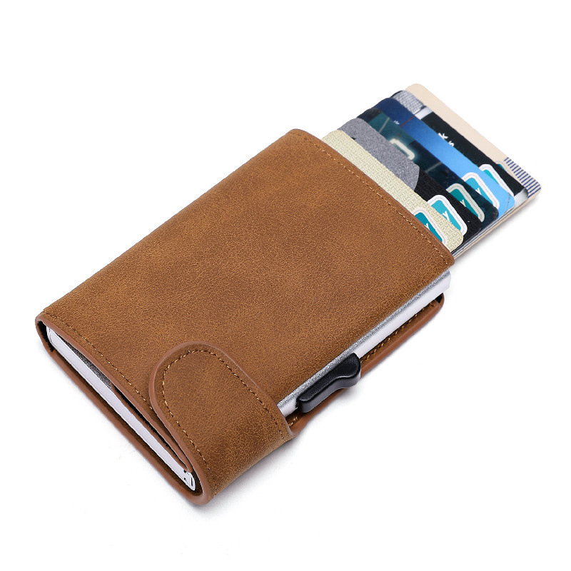 Brand High Quality Aluminum Alloy Card Case Wallet, Credit Card Bag Side Push_voghion.com
