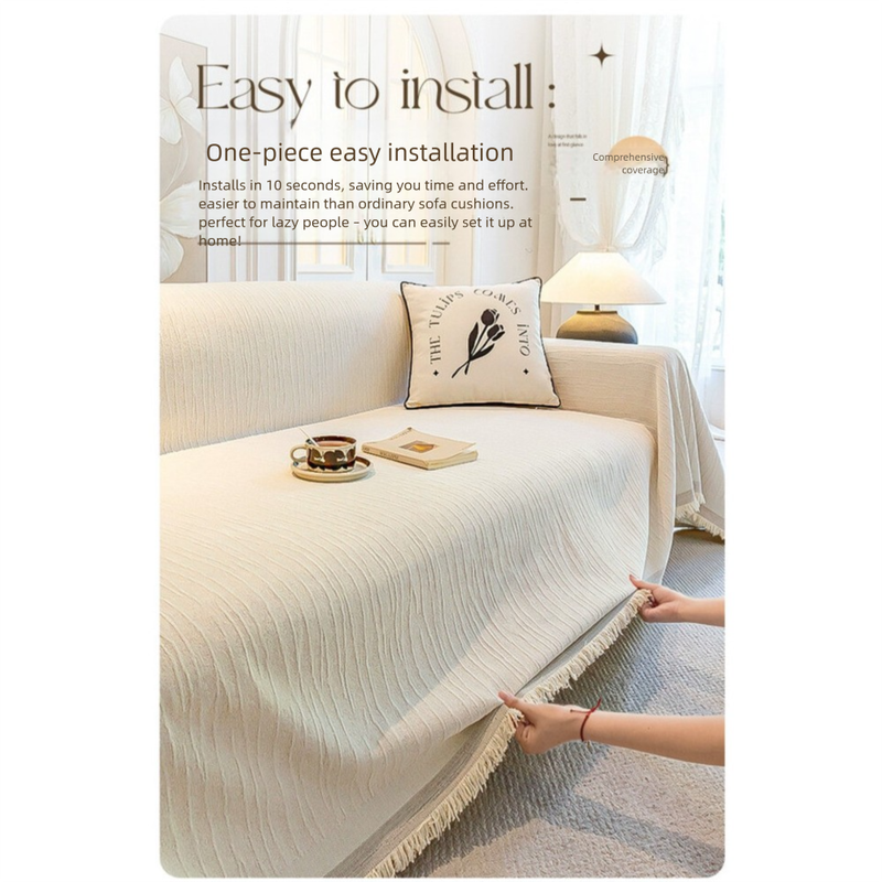 New Cream Style Cloth Universal For All Seasons Chenille Non-Slip Sofa Cushion Cat-Proof Full Wrap Cover Blanket_voghion.com